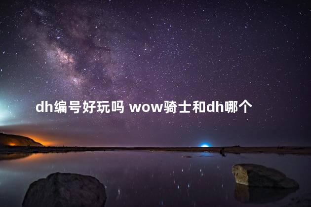 dh编号好玩吗 wow骑士和dh哪个好玩